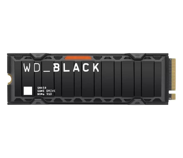 Sandisk 500GB M.2 PCIe Gen4 NVMe Black SN850 Heatsink - 633192 - zdjęcie